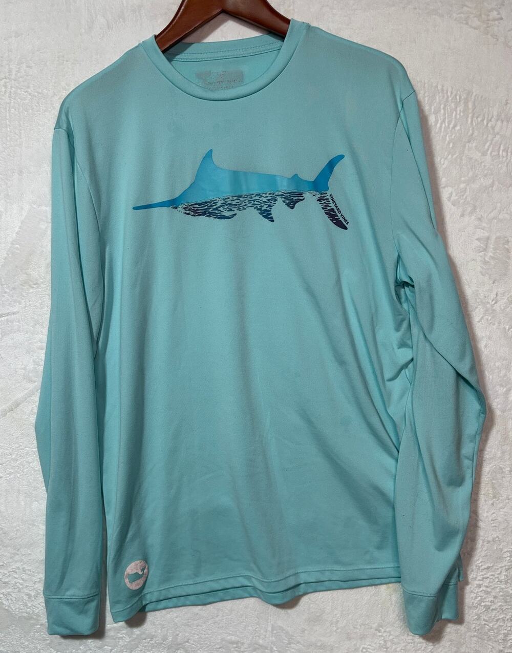 VINEYARD VINES Performance Long Sleeve Stretch UPF Fishing Shirt | Men's Size M